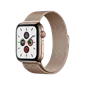Apple Watch Series 5 GPS + Cellular, 40mm Stainless Steel Case with= Gold